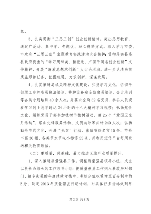 县质监局上半年工作报告.docx