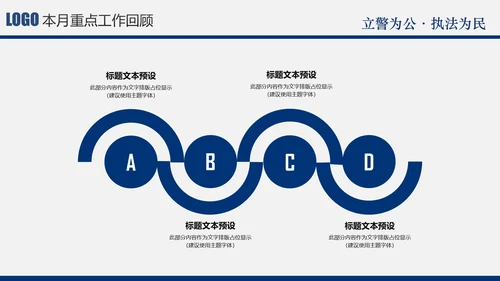 蓝色庄严大气公安警察特警武警民警PPT
