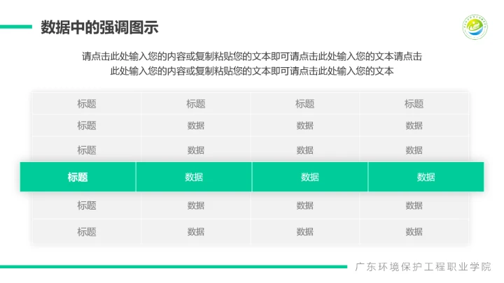 广东环境保护工程职业学院课题汇报毕业论文答辩PPT通用模板