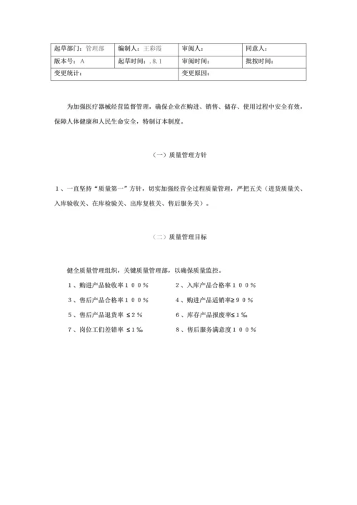 医疗器械经营质量管理核心制度完整版.docx