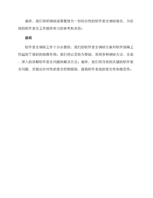 软件安全调研方案.docx