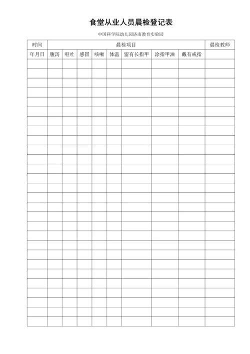 幼儿园食堂从业人员晨检记录表.docx