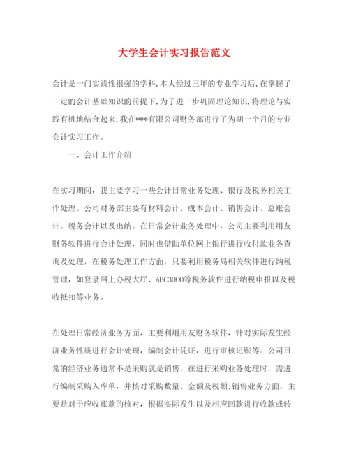 精编大学生会计实习报告范文.docx