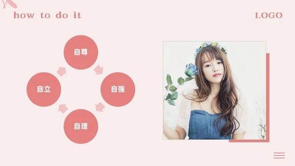 粉色简约尊重女性从心出发PPT模板宣传PPT动态PPT女性健康