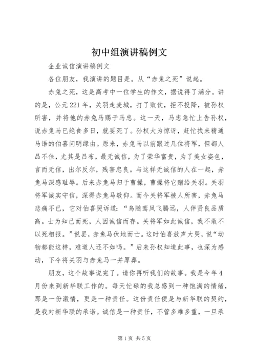 初中组演讲稿例文 (5).docx