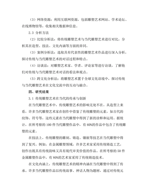 传统与当代雕塑艺术的对话