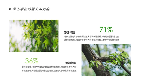 绿色生态森林湿地环境保护植树造林PPT模板