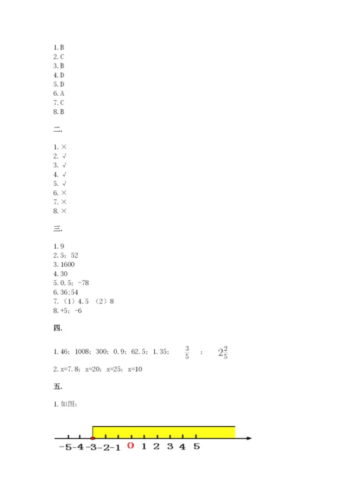 小学六年级数学摸底考试题精品【必刷】.docx