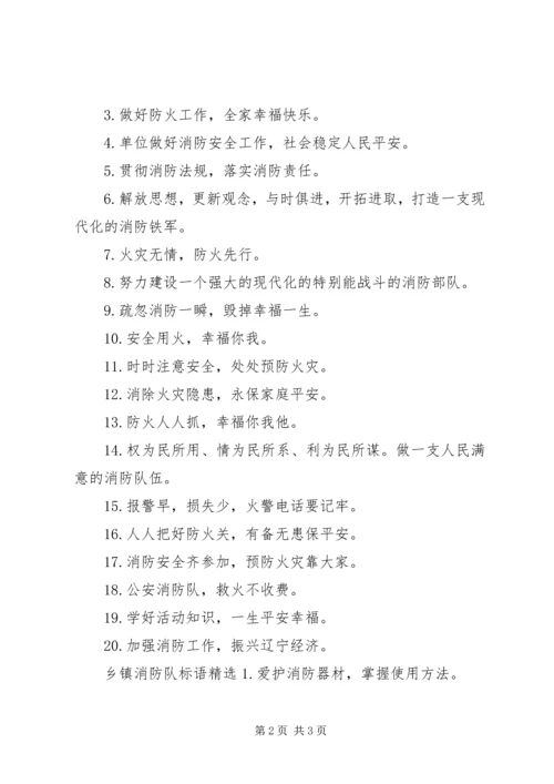 乡镇消防队标语.docx