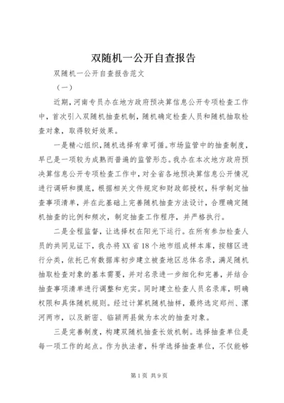 双随机一公开自查报告.docx