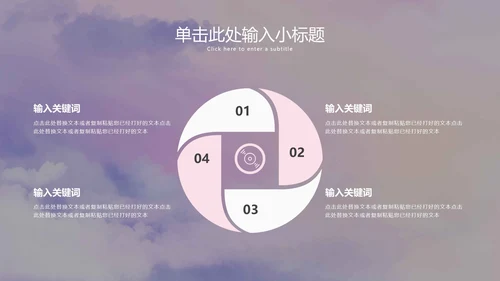 紫色梦幻气泡年终述职PPT模板