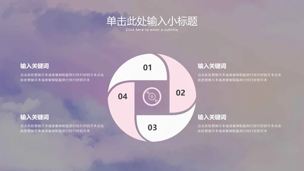 紫色梦幻气泡年终述职PPT模板