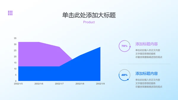 蓝紫色渐变产品介绍通用PPT演示模板