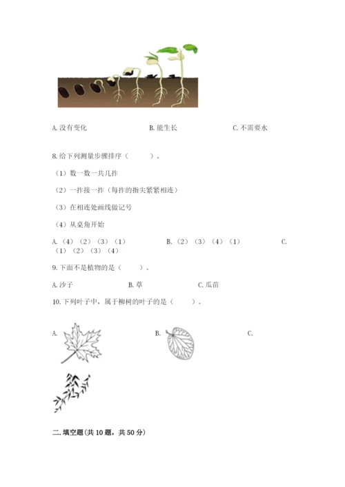 教科版一年级上册科学期末测试卷（培优）.docx