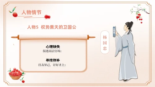 橙色水彩中国风长安的荔枝动态读书分享好书推荐PPT模板