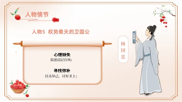 橙色水彩中国风长安的荔枝动态读书分享好书推荐PPT模板
