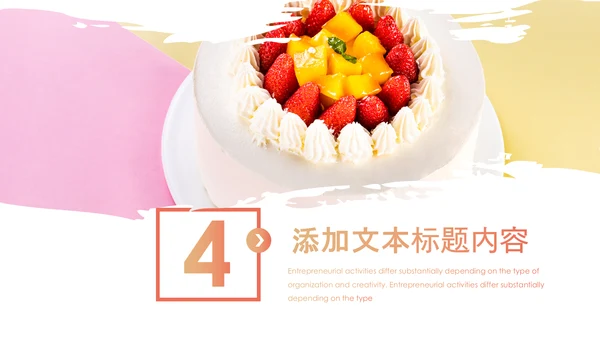 甜品蛋糕美食甜点下午茶动态PPT模板