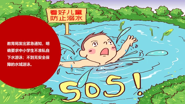 中小学生儿童玩耍防溺水安全教育通用PPT