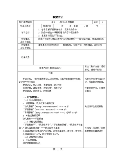 幼儿园教育基础全套教学课件