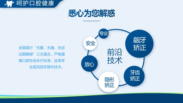 蓝色牙科口腔宣传动态PPT