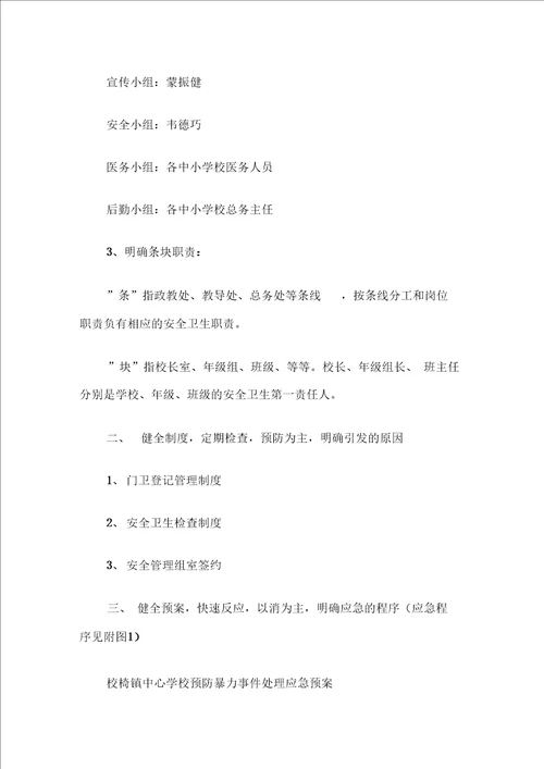 中心学校安全工作制度