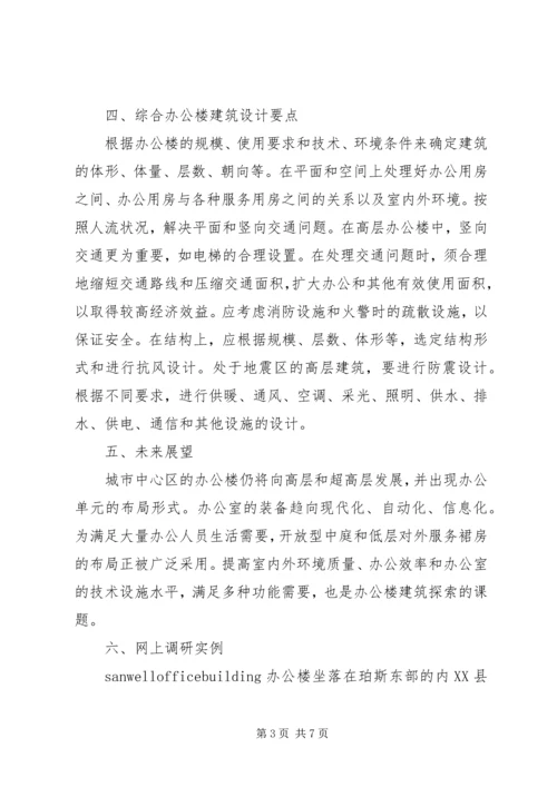 多层综合办公楼建筑调研报告.docx