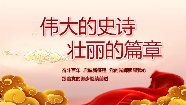 红色革命党史学习教育工作总结PPT