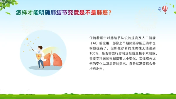 绿色卡通肺结节科普宣教PPT模板宣传PPT动态PPT健康宣教