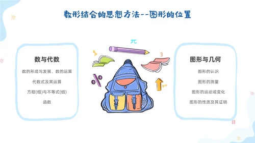 蓝色简约插画数学开学第一课新征程新学期新追求PPT