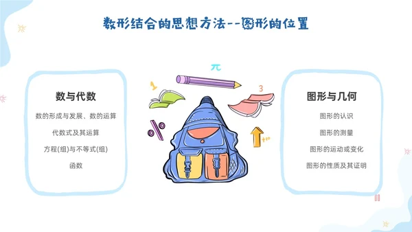 蓝色简约插画数学开学第一课新征程新学期新追求PPT