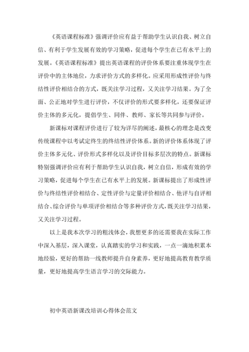 初中英语新课改培训心得体会范文.docx