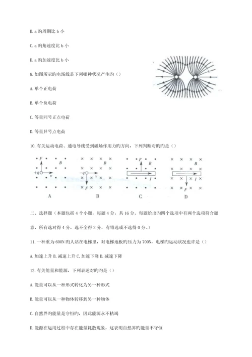 2023年云南省7月普通高中学业水平考试物理试卷.docx