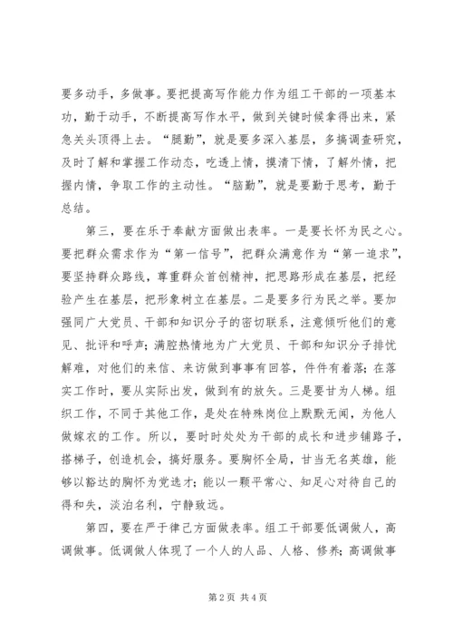 以优良作风塑组工干部形象.docx