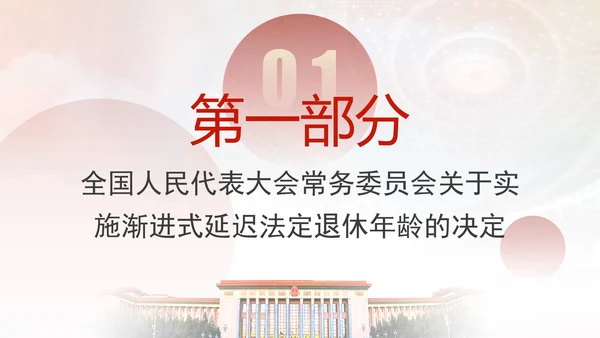 全国人大常委会关于实施渐进式延迟法定退休年龄的决定专题党课PPT