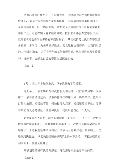 我的寒假生活周记300字高中范文.docx