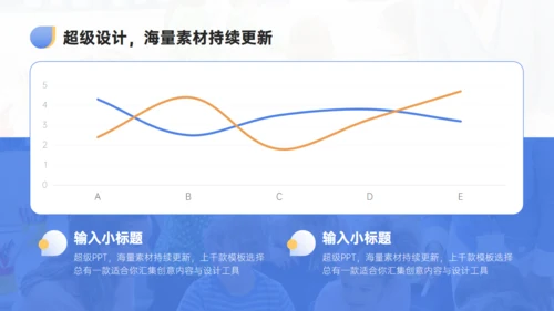扁平化风格简约课程展示教学教育通用PPT模板