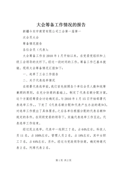 大会筹备工作情况的报告 (3).docx