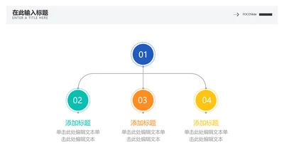 简约圆形总分关系3项PPT内容页