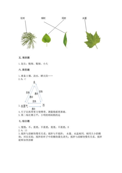 教科版科学一年级上册期末测试卷精品（有一套）.docx