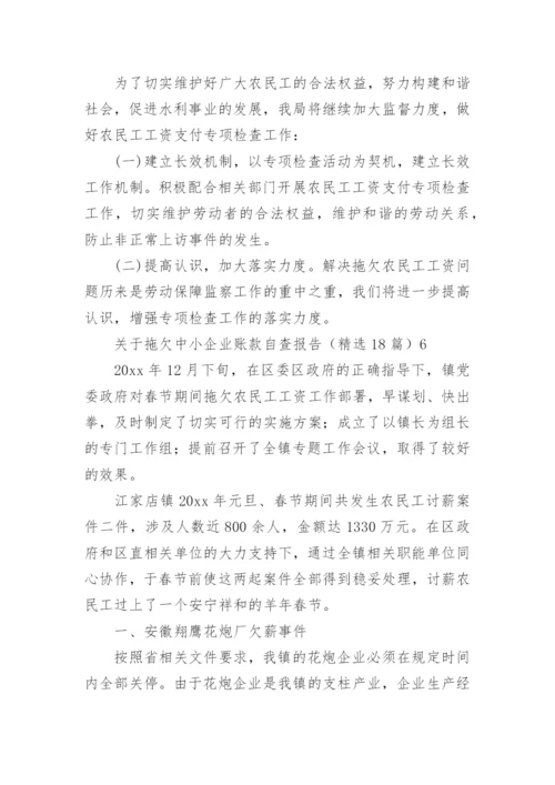 拖欠中小企业账款自查报告.docx