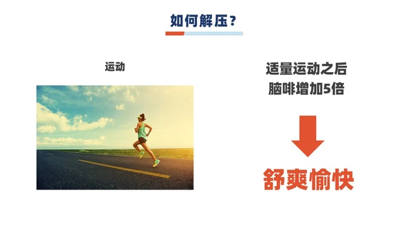 蓝橙撞色简约商务职场减压商务通用内容型专用PPT