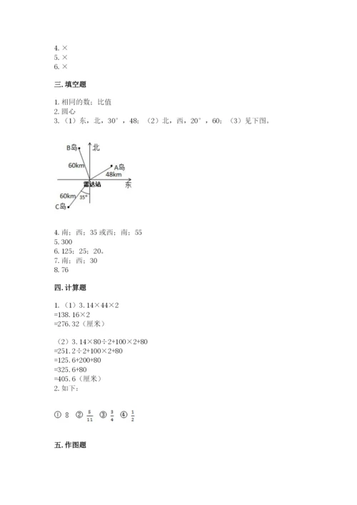 小学数学六年级上册期末模拟卷附答案【精练】.docx