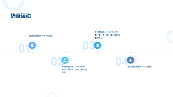 蓝色商务舞蹈培训PPT案例