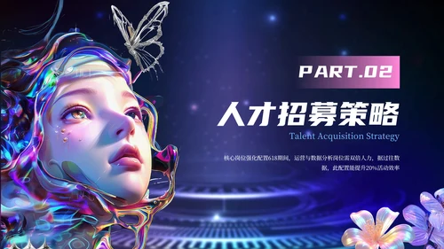 紫色赛博朋克风618电商创业团队建设PPT模板