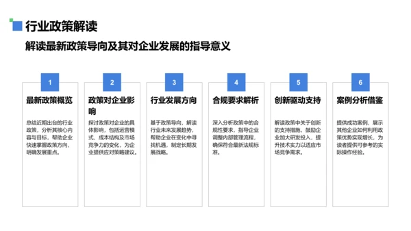 蓝色商务风通用行业工作总结PPT模板
