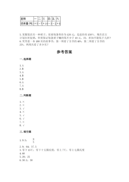 六年级下册数学期末测试卷附完整答案（精选题）.docx