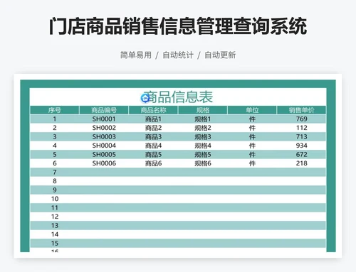 门店商品销售信息管理查询系统