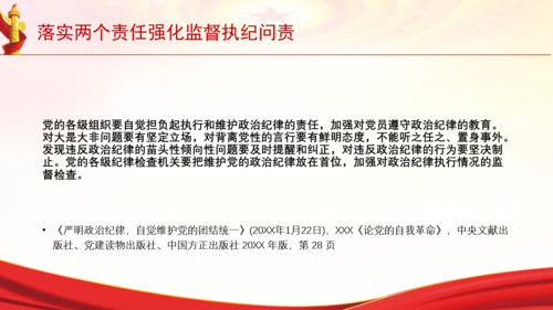 落实两个责任强化监督执纪问责党课PPT课件