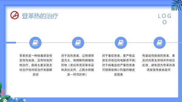 蓝色简约预防登革热PPT模板宣传PPT动态PPT