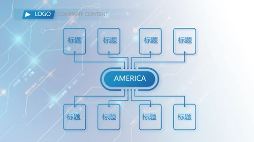 蓝色科技感AI智能科技工作总结PPT